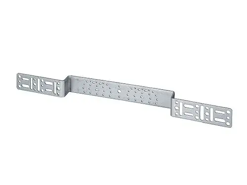 Montageplatte aus Metall von Fränkische, mit mehreren Befestigungslöchern zur einfachen Anbringung. Flache, rechteckige Form mit durchgehendem Design.